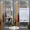 Ycheng Bathroom Privacy Film Frosted Glass Window Cling Sun Blocking 35.4"x78.7" New