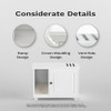 Roomfitters Cat Washroom Storage Bench Litter Box Enclosure Furniture White New