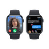 For Parts: APPLE WATCH 9 GPS 45MM MIDNIGHT ALUMINUM CASE SPORT BAND CRACKED SCREEN