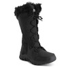 POLAR Womens Quilted Faux Fur Cuff Winter Duck Snow Rain Boots Size: 11 - Black