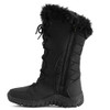 POLAR Womens Quilted Faux Fur Cuff Winter Duck Snow Rain Boots Size: 11 - Black