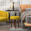 STARWAY Vanity Chair for Makeup Room Velvet Upholstere Round Rest Footstool