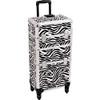 SUNRISE Makeup Case on Wheels 2 in 1 I3561 Hair Stylist Professional - Zebra New