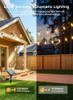 BRIGHTOWN 52FT SOLAR STRING LIGHTS OUTDOOR, 15+2 LED BULBS - BLACK