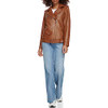 LW3RU545 Levi's Women's Oversized Faux Leather Jacket, Brown, X-Small New