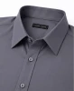 JAMES TAILOR SHORT SLEEVE DRESS SHIRT - SIZE: MEN XL - GRAY