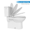 GarveeTech Elongated Toilet Seat with Built-in Toddler Seat & Slow Close, White