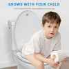 GarveeTech Elongated Toilet Seat with Built-in Toddler Seat & Slow Close, White