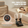 VEVOR 180° FOLDABLE 2 TUBES SHOE DRYER PORTABLE BOOT DRYER TIMER - BLACK/ORANGE