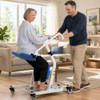 ProTraverce Sit to Stand Lift, 400 lbs Capacity Stand Assist Chair - White/Blue