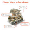 BRIO WHOLE HOUSE WATER FILTER SYSTEM W/GAUGE & FAST-FLOW PHOSPHATE - STEEL/BLACK New