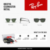 RAY-BAN CLUBMASTER METAL SQUARE POLARIZED SUNGLASSES FOR MEN/WOMEN 51MM