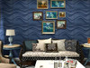 Art3d Navy Blue 3D Wall Panel PVC Slim Wave Covers 32 Sqft B07QJWSKK7 - NEW New
