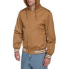 CHAMPION MEN LIGHTWEIGHT VARSITY JACKET WITH JERSEY HOOD SIZE L TOBACCO New