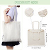 Roowest 60 Pack Canvas Tote Bags Bulk 16" x 15" Lightweight Medium New