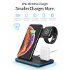 GENERIC CE ROHS FCC CERTIFICATED 3 IN 1 WIRELESS CHARGER STAND 15W - BLACK