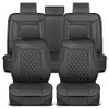 MOTORBOX TRIMLINE GRAPHITE LEATHER SEAT COVERS FOR CARS & SUVS - CHARCOAL/BLACK
