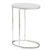 Monarch Specialties Oval Chrome Metal Accent Table B01N7GCBPN - Glossy White New