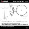 Taylor Extra Large Metal Wall Thermometer 18 inch B001A0K8KQ - White New