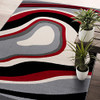 CAMILSON Modern Geometric Area Rug (3'3" x 5') - Abstract Geometric Design New