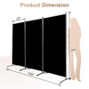 Grezone Large Folding Panel Portable Stand Room dividers 3 Panels - Brown New