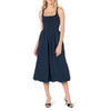 SS25-54 THE DROP WOMEN'S TINA SCOOP NECK BUBBLE HEM DRESS BLUE SIZE S
