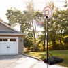 Yaheetech Portable Basketball Hoop/Youth Stand 6.4-8.2ft Height Adjustable Red New