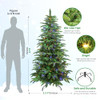 Alupssuc 6ft Prelit Artificial Hinged Christmas Tree, 380 Pre-Lit RGB Lights New
