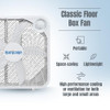 Hurricane Classic Floor Fan 3 Quiet Speeds Portable Electric Air 20" - White New