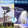 XLB-TYNFD 2000W LED Solar Street Lights Outdoor Lamp, Dusk to Dawn - Cool White New