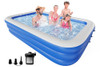 Inflatable Pool with Pump for Kids and Adults 120 x 72 x 22 Full-Sized Thickened New
