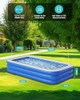 Inflatable Pool with Pump for Kids and Adults 120 x 72 x 22 Full-Sized Thickened New