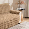 Snugglesinto Plush Shaggy Faux Fur Sofa Cover Water Resistant Light Gray-Bubble New