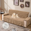 Snugglesinto Plush Shaggy Faux Fur Sofa Cover Water Resistant Light Gray-Bubble New