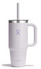 HYDRO FLASK TRAVEL TUMBLER WITH HANDLE CLEAR LID AND STRAW -24OZ -CLOUD PINK
