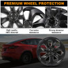 Model Y Wheel Covers/Hubcaps 19inch,Tearnelna,4PCS Replacement Hub Caps - Black New