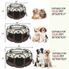 NIUBYA PORTABLE INDOOR/OUTDOOR DOG & CAT PLAYPEN, 36IN - BROWN/WHITE