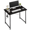 32 Inches Small Space Desk with Earphone Hook Simple Wooden Design Home Office New