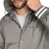 CHAMPION MEN'S JERSEY HOOD VARSITY BOMBER JACKET SIZE: MEN XL - PEWTER New