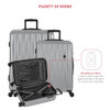 SWISS GEAR ENERGIE HARDSIDE EXPANDABLE LUGGAGE SPINNER 3 PIECE SET - SILVER