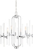 Minka Lavery Chandelier Pendant Lighting 3094-77 Pillar Room, 4-Light, Chrome New