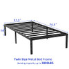 zizin Twin Size Bed Frame 14 Inch Metal Platform No BoxSpring Needed B07GX9VKQ9 New