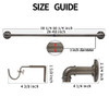 PLESIU N/H 1-Inch Industrial Curtain Rod, 28-48 Inch, Rustic Wrap, Gold Dots New