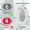 Toilet Seat with Built-In Potty Training Seat Elongated B09BCXX6CW - White New