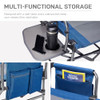 EVER ADVANCED Camping Directors' Chair with Side Table Portable Folding Chair