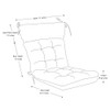 QILLOWAY Outdoor Rocking Chair Cushions Set of 4 B08D37Z4G9 - Beige