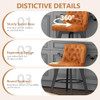 MINCETA COUNTER STOOL 26" 360 FREE SWIVEL BAR STOOL PU LEATHER BROWN Set of 2