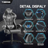 Soontrans Gaming Computer Chair Game Chair Ergonomic Gamer Chair - Galaxy Grey New