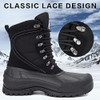 Mishansha Snow Boots Man Winter Warm Fur Lined Snow Boots Men B0B7JBDD3T - Black New