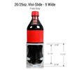 Visi-Slide 20oz Soda Beverage Dispenser Gravity Pack of 6 - Matte White New